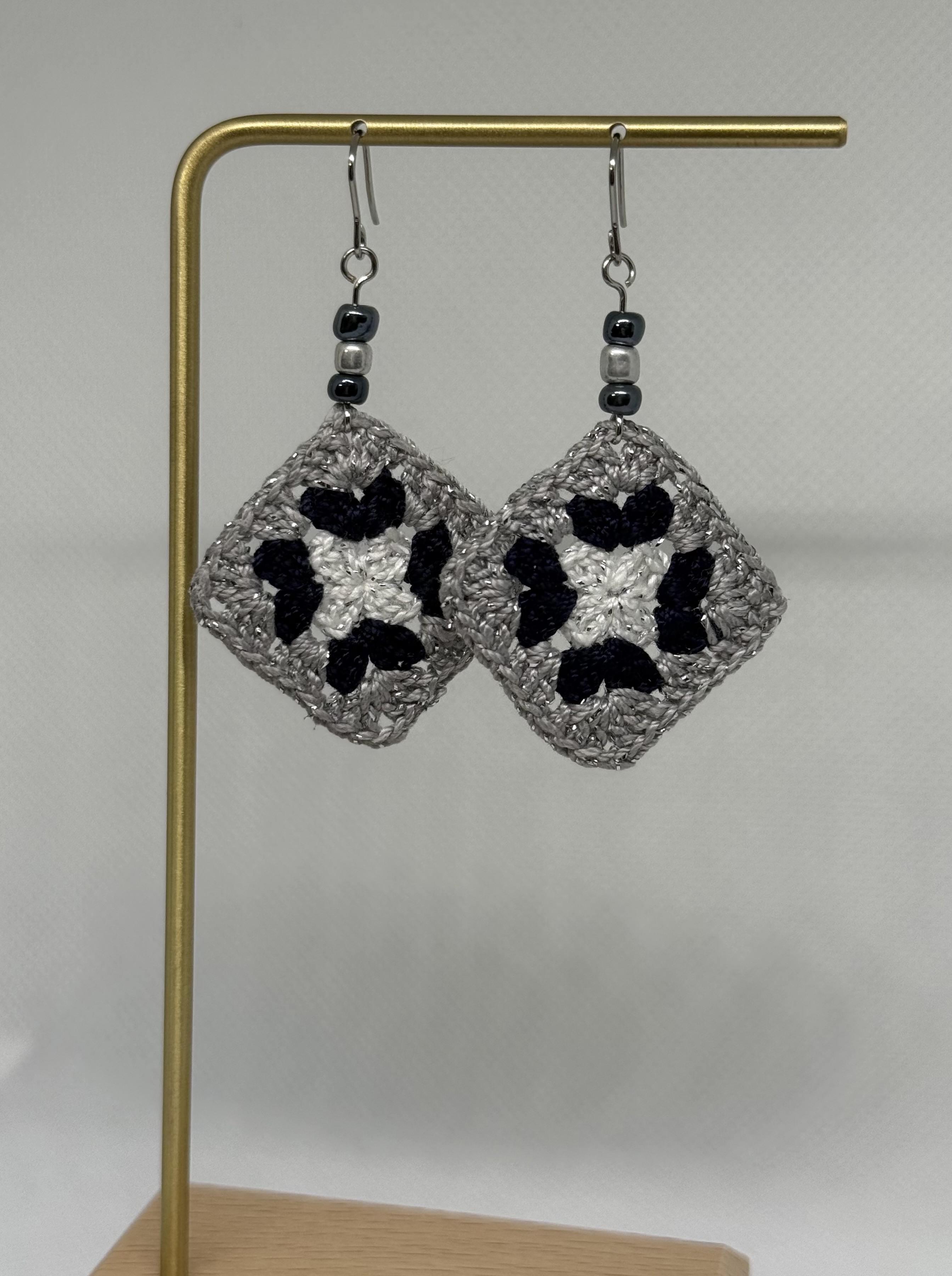 Granny Square Earring 1